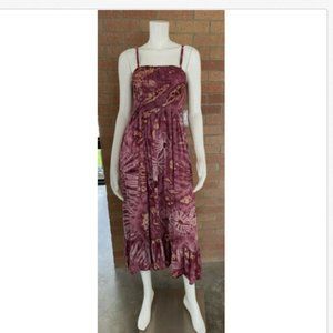 SACRED THREADS TIE DYE SLEEVELESS MAXI DRESS